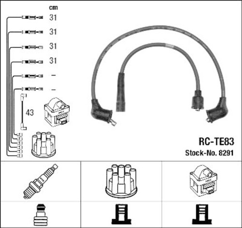 Ngk ignition lead - set, for